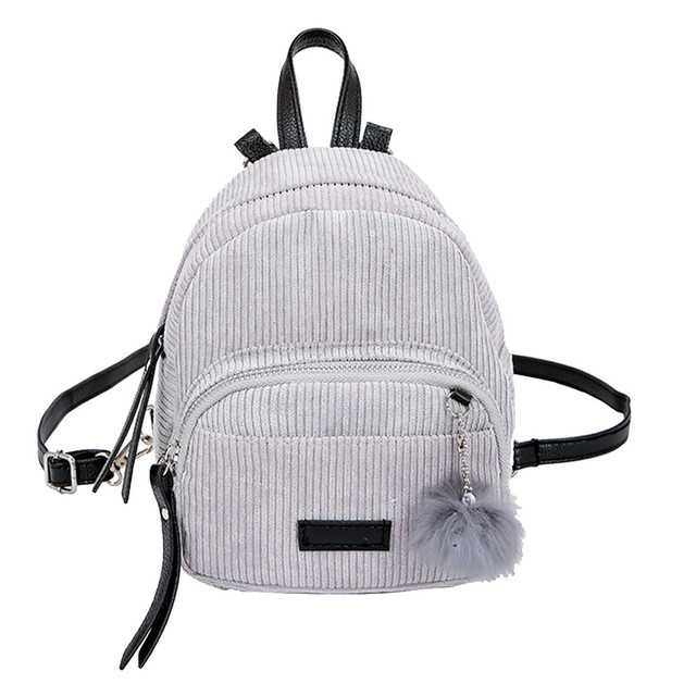 Plecak damska torba podróżna Hairball sztruksowa Mini Mochila dla nastoletnich dziewcząt na ramię - Wianko - 2