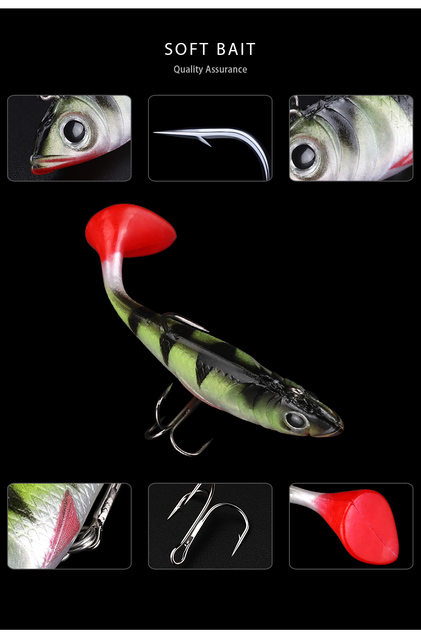 DAGEZI Miękka Przynęta 7.8cm 11g T Tail Fishing Lure PCV Materiał - Przynęta Miękka dla Karpia Wędkarskiego - Wianko - 2