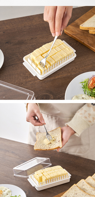 Pojemnik przezroczysty do cięcia masła i przechowywania serów - Split Crisper - Wianko - 6