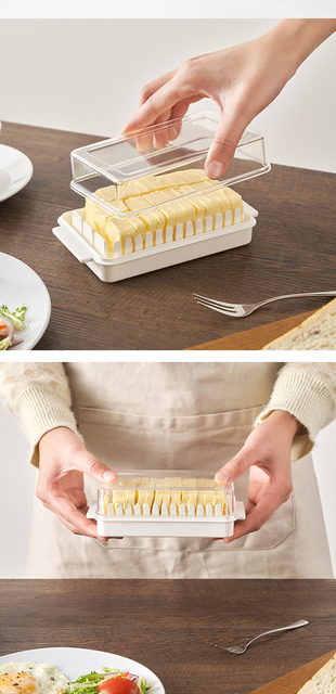 Pojemnik przezroczysty do cięcia masła i przechowywania serów - Split Crisper - Wianko - 5