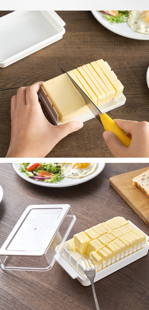 Pojemnik przezroczysty do cięcia masła i przechowywania serów - Split Crisper - Wianko - 4
