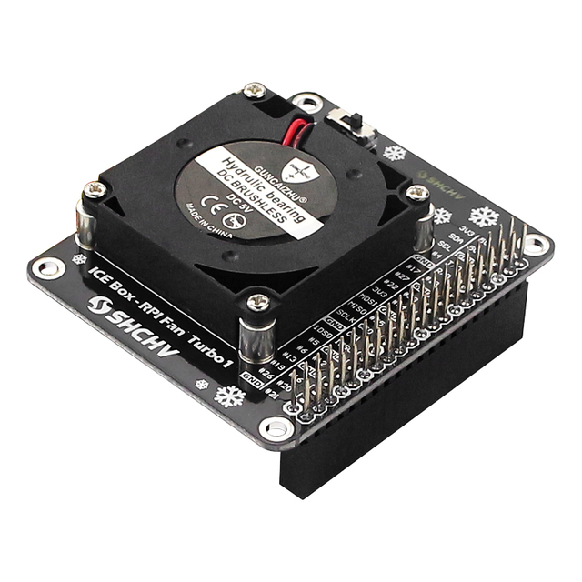 Rozszerzenie GPIO ICE Turbo wentylator z diodą LED do Raspberry Pi 4B/3B+/3B - Wianko - 3