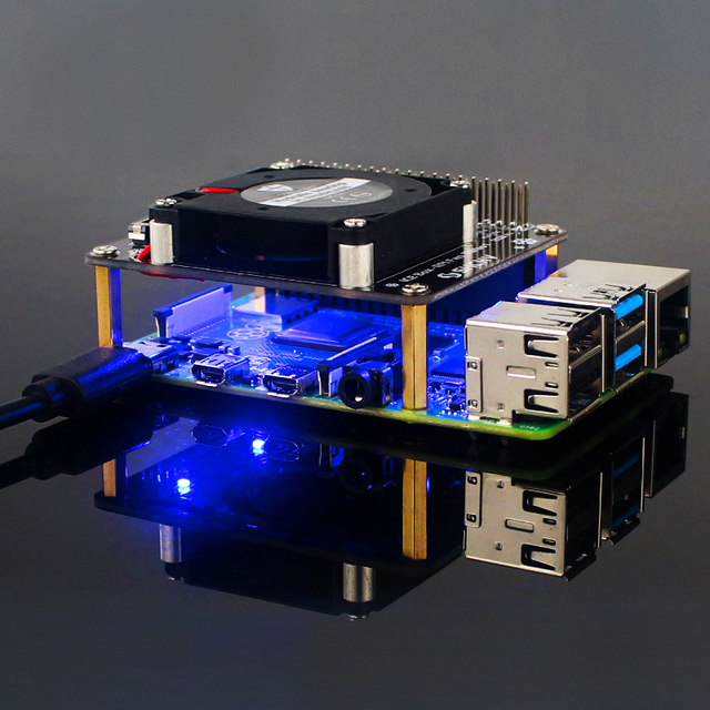 Rozszerzenie GPIO ICE Turbo wentylator z diodą LED do Raspberry Pi 4B/3B+/3B - Wianko - 9