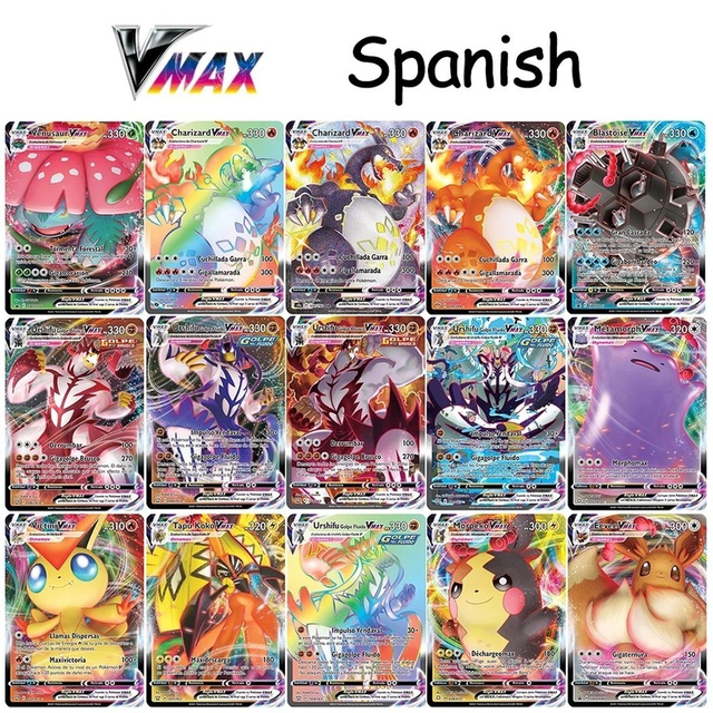 Karty Pokemon trener GX VMAX holograficzne w języku angielskim, hiszpańskim i francuskim - zestaw świąteczny - Wianko - 5
