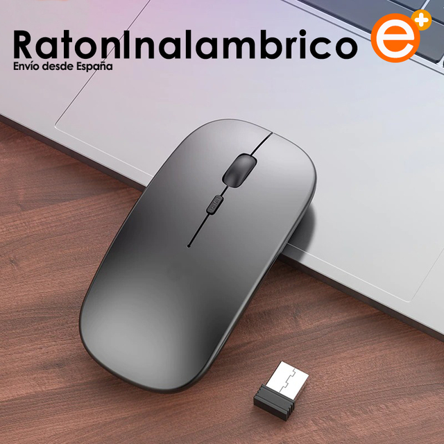 Mysz bezprzewodowa Super cienka do komputera stacjonarnego i laptopa, czarno-biała - Wianko - 2