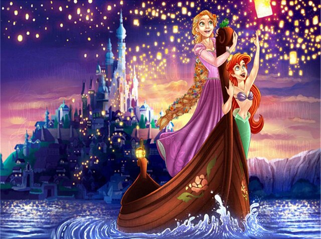 Obraz na płótnie Disney Movie Roszpunka i Rzeka Syreny - plakat i druki do pokoju dziecięcego - Wianko - 8
