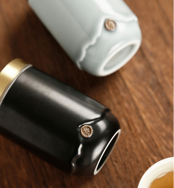 Mini ceramiczne puszki na herbatę zamykane pokrywką - przenośne zbiorniki do butelkowania - Wianko - 5