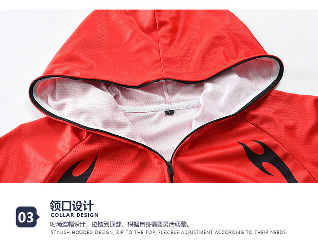 Lekki komplet ubrań wędkarskich dla kobiet, czerwony, z ochroną UV, idealny na lato - bluza z kapturem i spodnie w tygrysia koszulę - Wianko - 11