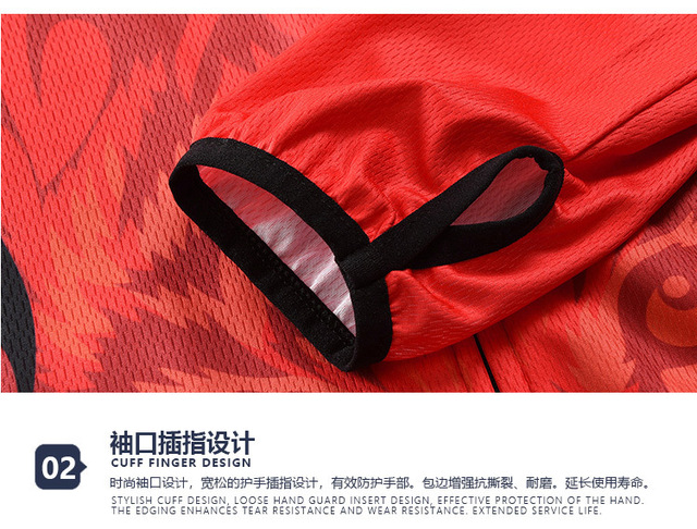 Lekki komplet ubrań wędkarskich dla kobiet, czerwony, z ochroną UV, idealny na lato - bluza z kapturem i spodnie w tygrysia koszulę - Wianko - 10