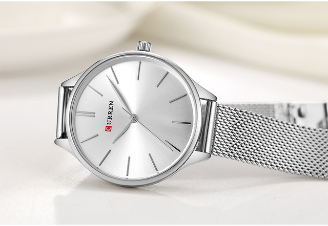 Zegarek damski CURREN z prostą bransoletką i siateczkowym paskiem - kwarcowy zegar dla eleganckiej kobiety - Wianko - 26