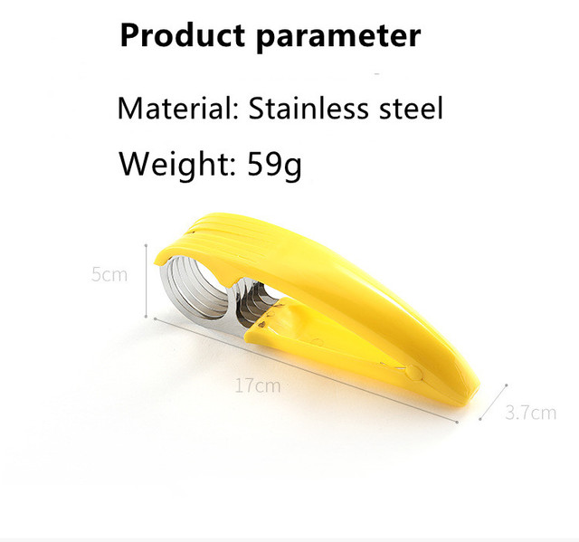 Akcesoria kuchenne krajalnica do bananów i innych owoców oraz warzyw ze stali nierdzewnej - Wianko - 7