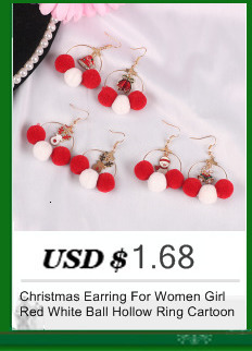 Modne kolczyki wiszące bożonarodzeniowe DIY z perłą dla kobiet - prezent 2021 - Wianko - 7