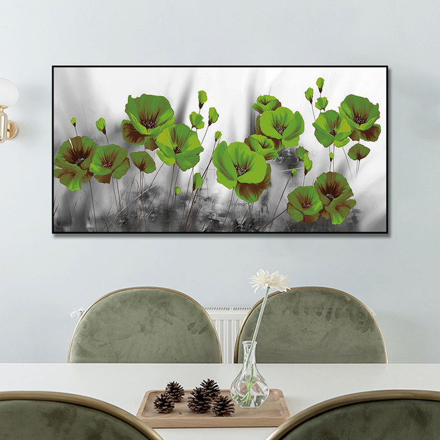 Nowoczesny plakat obraz na płótnie ze złotym liściem - abstrakcyjny krajobraz do salonu - Wianko - 14