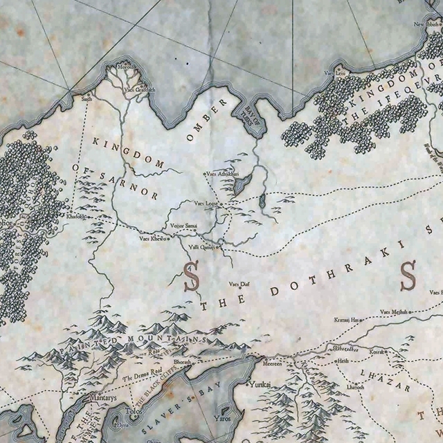 Mapa Westeros - plakat i druk klasycznego serialu telewizyjnego na płótnie - dekoracja ścian do domu - Wianko - 1