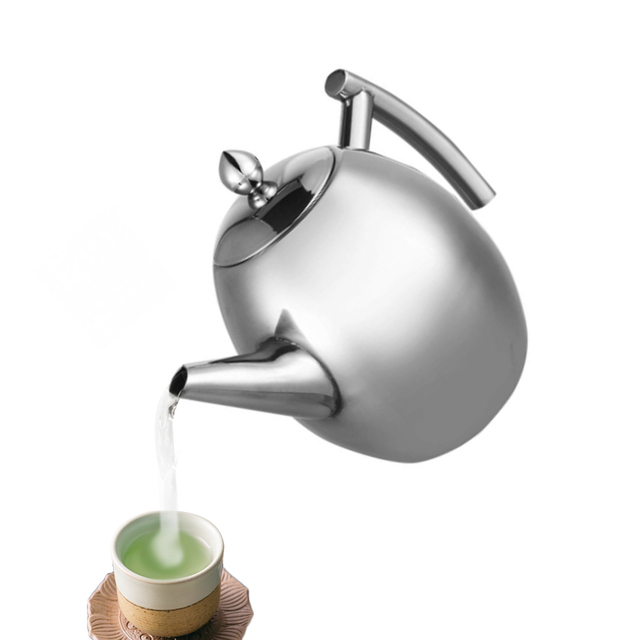 Czajnik do herbaty ze stali nierdzewnej, dużej pojemności 1000/1500ML, odporny na ciepło z filtrem do mleka i herbatą oolong Flower - Wianko - 5