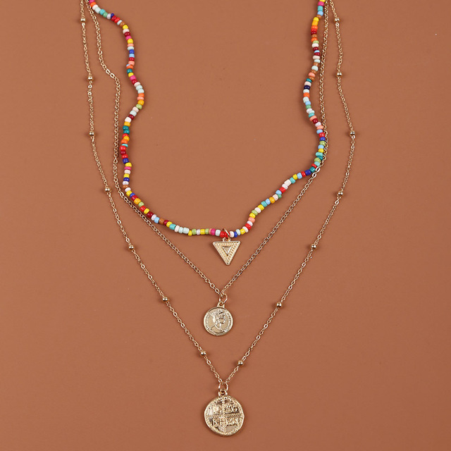 Naszyjnik Bohemia Handmade Rainbow Candy Shell - wielowarstwowy, satelitarny, gotycki, damska moda z koralikami serce - biżuteria prezenty - Wianko - 36