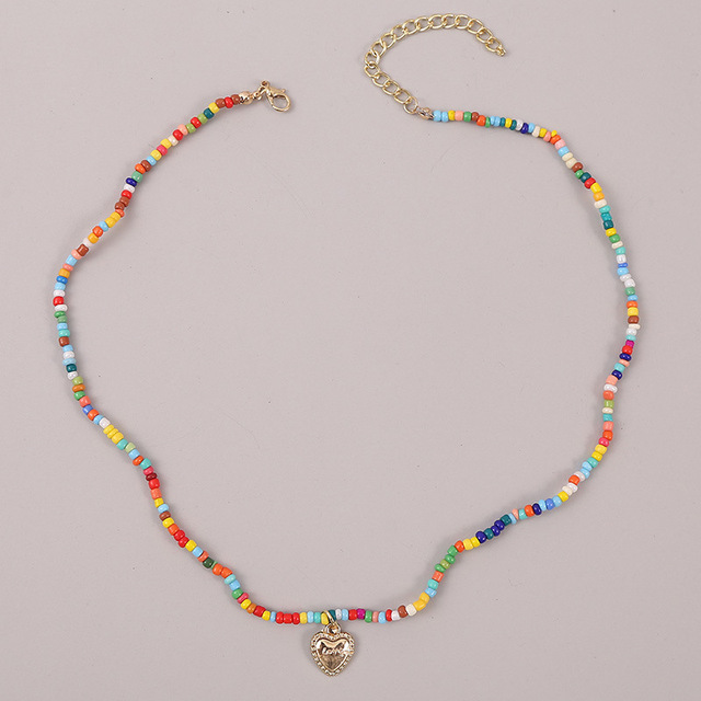 Naszyjnik Bohemia Handmade Rainbow Candy Shell - wielowarstwowy, satelitarny, gotycki, damska moda z koralikami serce - biżuteria prezenty - Wianko - 33
