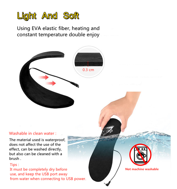 Podgrzewane wkładki USB z odpornością na zimno, ciepłe ogrzewanie elektryczne i możliwość prania - unisex - Wianko - 11