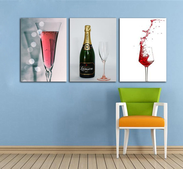 Plakat dekoracyjny do domu, restauracji i hoteli - Nowoczesne wino, szampan, koktajle - Obraz na płótnie bez ramy - Wianko - 6