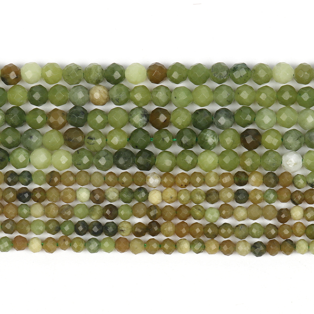 Naturalne koraliki luzem z jadesu wielopłaszczyznowego do tworzenia biżuterii DIY - 15 2/3/4mm - Wianko - 5
