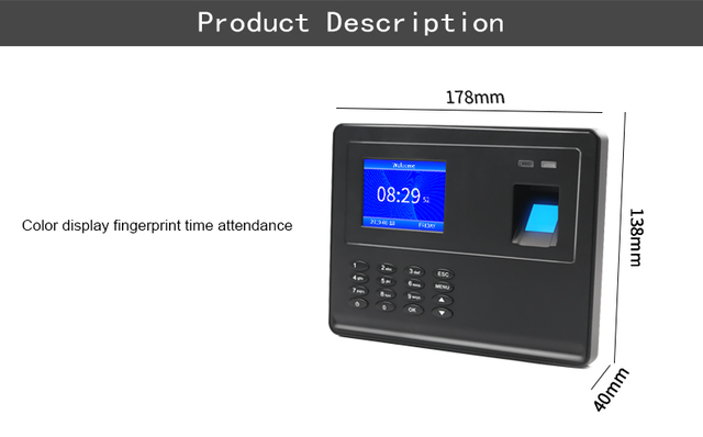 Zegar obecności z zapisywaniem czasu na ekranie HD, odcisku palca i hasle DW-F02 - Wianko - 11