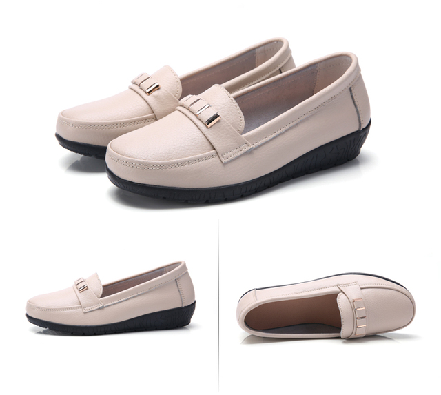 AARDIMI damska klasyka - skórzane buty typu 'slip-on', białe baleriny mokasyny - Wianko - 11
