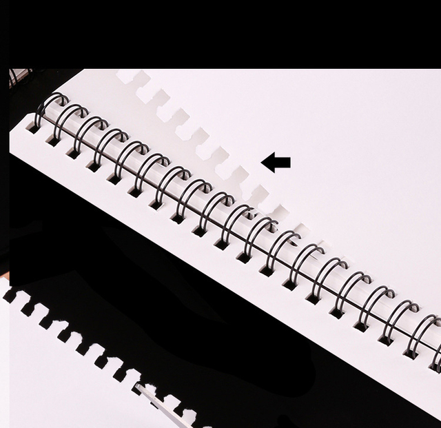Szkicownik papierowy do rysowania A3/A4/5 o gramaturze 110gsm z cewką i albumem, idealny do markerów i farb akwarelowych - Pad Art dla artystów - Wianko - 9