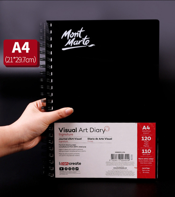 Szkicownik papierowy do rysowania A3/A4/5 o gramaturze 110gsm z cewką i albumem, idealny do markerów i farb akwarelowych - Pad Art dla artystów - Wianko - 13
