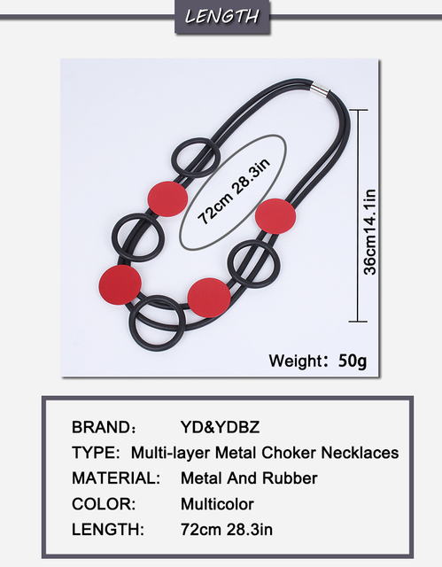 Wisiorek Choker czerwony metalowy, styl Vintage, czarne koło gumowe, czeska biżuteria - Wianko - 15
