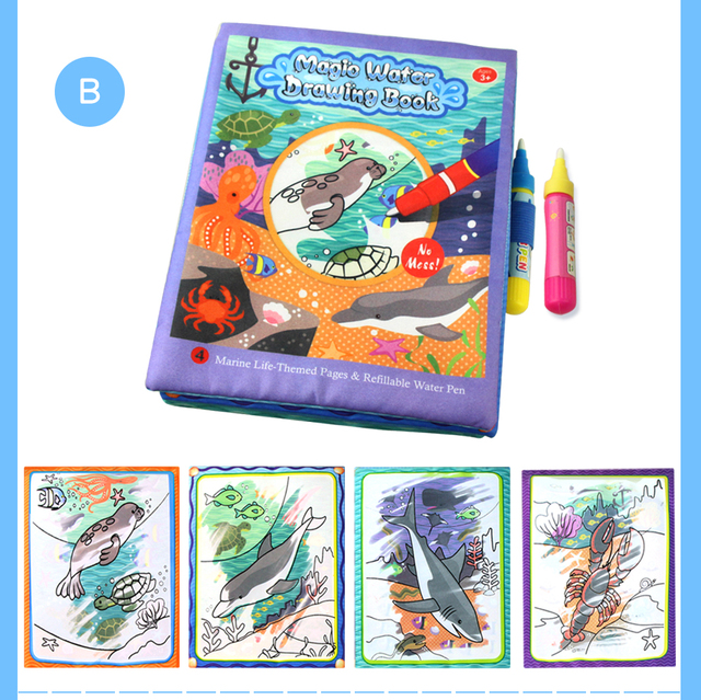 Mnige świetlenie dla dzieci: Magiczna woda - 12 stylów kolorowanek i długopis do kolorowania - Wianko - 23
