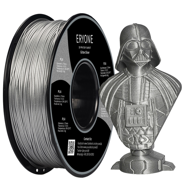 Eryone 3D Brokat PLA Filament 1kg 1.75mm wysokiej jakości  - świecący materiał do druku 3D - Wianko - 28