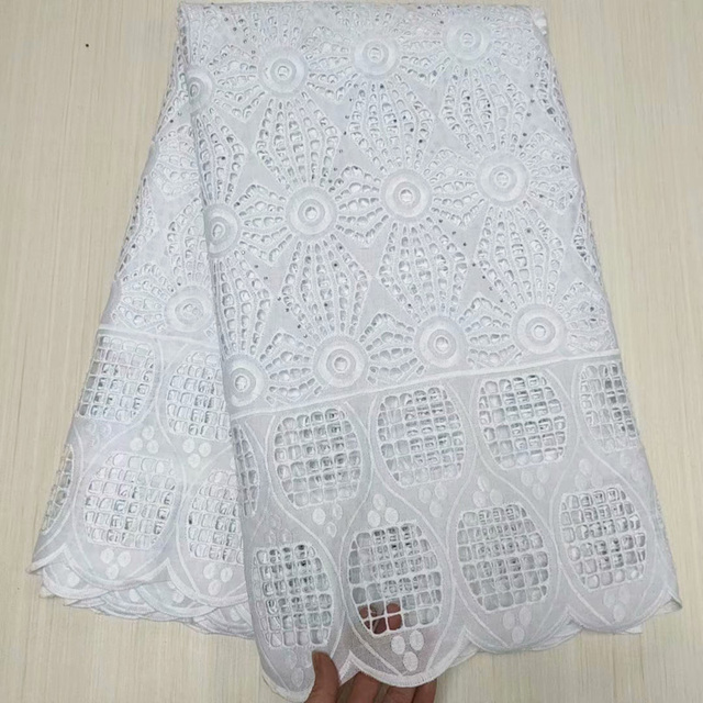 Szwajcarska koronkowa woalowa tkanina Dry Lace, wysokiej jakości bawełna, 2.5 metra, kolor afrykański francuski - Wianko - 16