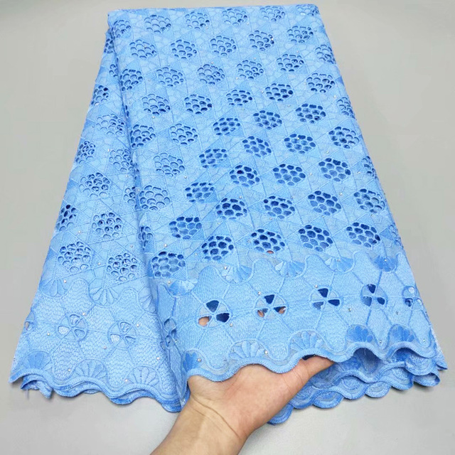 Szwajcarska koronkowa woalowa tkanina Dry Lace, wysokiej jakości bawełna, 2.5 metra, kolor afrykański francuski - Wianko - 25