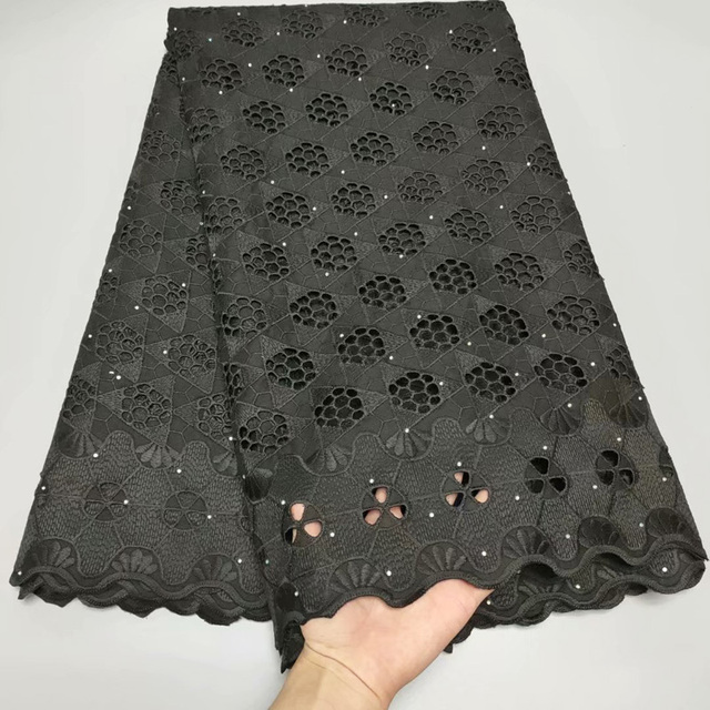 Szwajcarska koronkowa woalowa tkanina Dry Lace, wysokiej jakości bawełna, 2.5 metra, kolor afrykański francuski - Wianko - 29