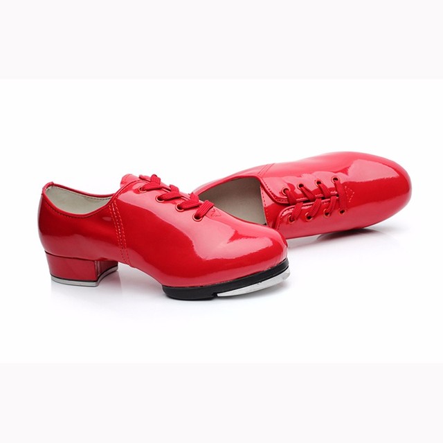 Tańczące buty skórzane, czarne/czerwone/białe, duży rozmiar 27-46, miękka podeszwa, unisex WD313 - Wianko - 10