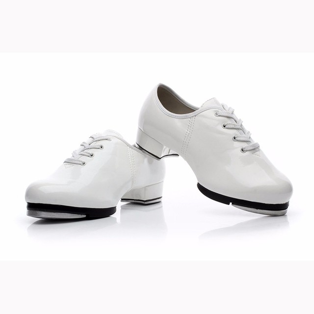 Tańczące buty skórzane, czarne/czerwone/białe, duży rozmiar 27-46, miękka podeszwa, unisex WD313 - Wianko - 7