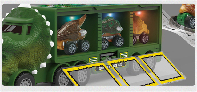 Samochód ciężarowy transporter dla dzieci - dinozaur modelowy z oświetleniem i muzyką - Wianko - 9