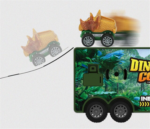 Samochód ciężarowy transporter dla dzieci - dinozaur modelowy z oświetleniem i muzyką - Wianko - 6