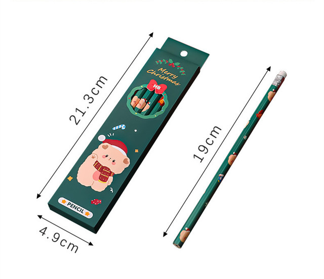 Kawaii ołówek do pisania uczeń rysunek, 6 sztuk/paczka, drewniany, z gumką szkoła papiernicze - Wianko - 2