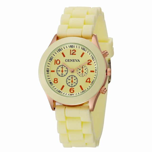 Nowy zegarek damski luksusowej marki mody, kwarcowy, z paskiem silikonowym - galaretką, Orologio Uomo - Wianko - 8
