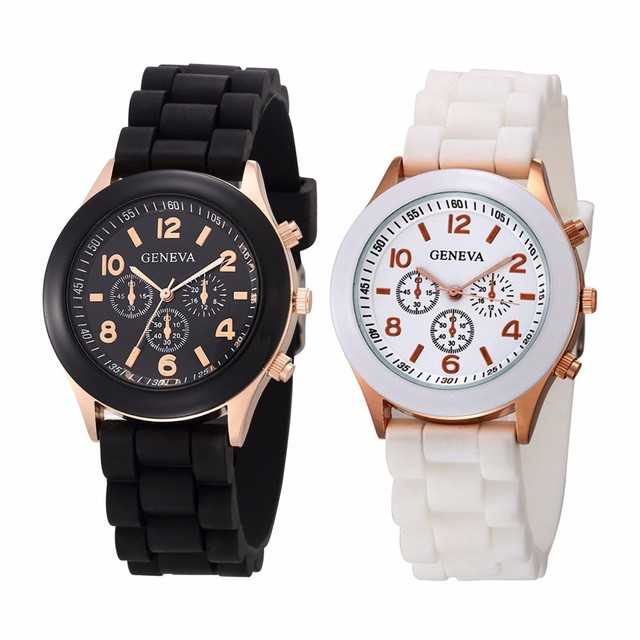 Nowy zegarek damski luksusowej marki mody, kwarcowy, z paskiem silikonowym - galaretką, Orologio Uomo - Wianko - 3