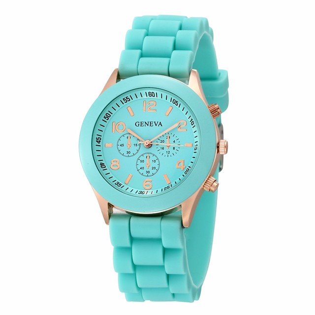 Nowy zegarek damski luksusowej marki mody, kwarcowy, z paskiem silikonowym - galaretką, Orologio Uomo - Wianko - 7