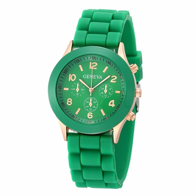 Nowy zegarek damski luksusowej marki mody, kwarcowy, z paskiem silikonowym - galaretką, Orologio Uomo - Wianko - 4
