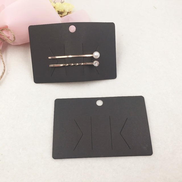 Kartki Paper Cards Kraft do pakowania biżuterii (100 szt. 6.5x10cm) dla klipsów do włosów i ozdób - idealne do prezentacji i przechowywania - Wianko - 4
