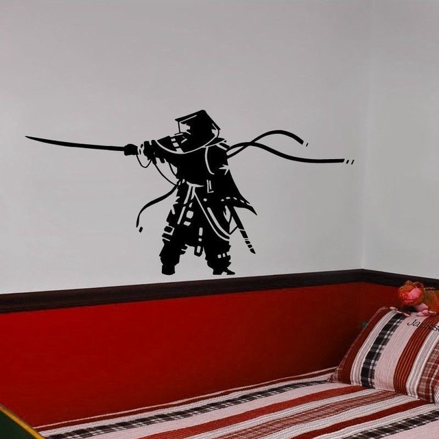 Naklejka ścienno-samochodowa Kendo, samuraj, Ninja, plakat Vinyl, artystyczne, ozdobne malowidło - Wianko - 2