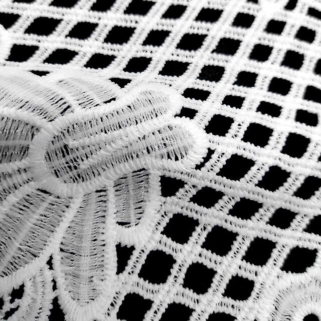 Kwiatowe spodnie haftowane z koronkowymi trójwymiarowymi wydrążonymi zdobieniami - Wianko - 2