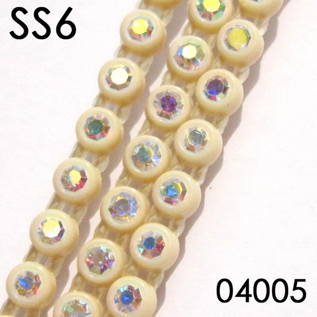 Plastikowe wykończenie Taidian SS6 AB z koralikami Rhinestone - 10 jardów/lot - Wianko - 5