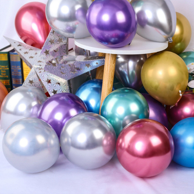 Perłowe metalowe balony lateksowe 5 cali - 10/20/50 sztuk - dekoracje ślubne i urodzinowe - Wianko - 8