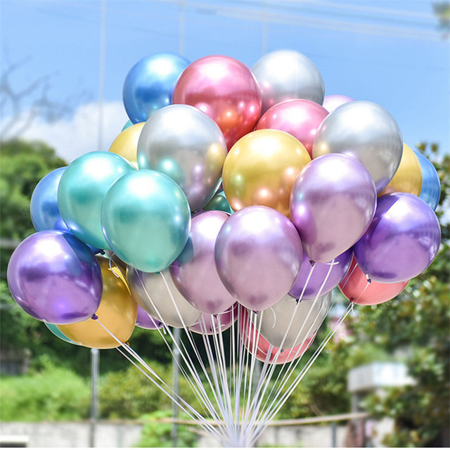 Perłowe metalowe balony lateksowe 5 cali - 10/20/50 sztuk - dekoracje ślubne i urodzinowe - Wianko - 4