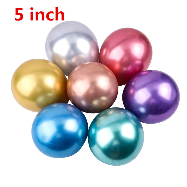 Perłowe metalowe balony lateksowe 5 cali - 10/20/50 sztuk - dekoracje ślubne i urodzinowe - Wianko - 3